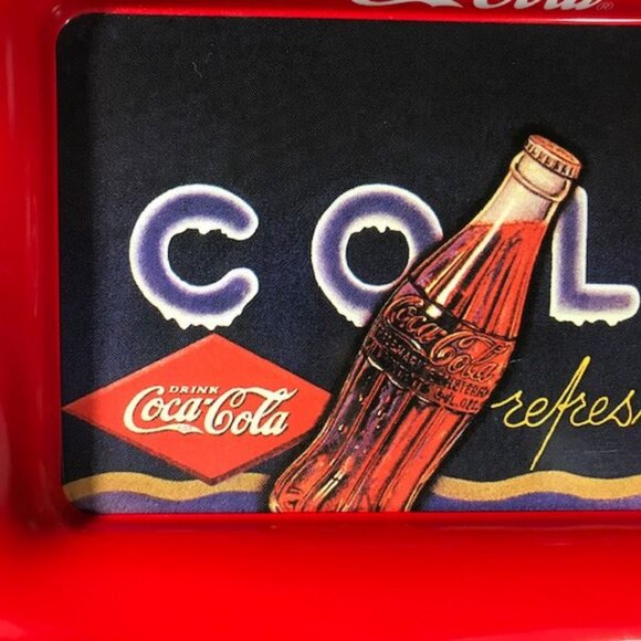 NWOT Set of 2 Vintage Coca-Cola Small Tin Trays - Picture 7 of 10